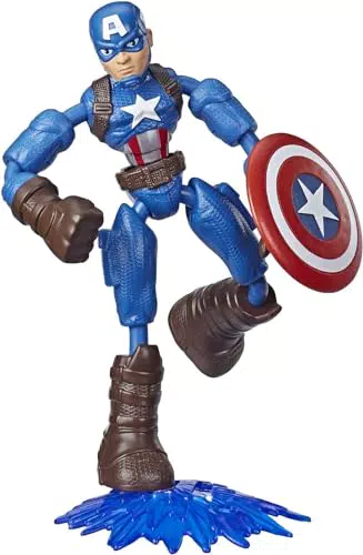 Hasbro Marvel Avengers Bend und Flex Captain America Action-Figur für Kinder