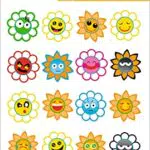 HERMA 3668 Smiley Blumen Aufkleber – Lustige Emoji Sticker für Kinder und DIY