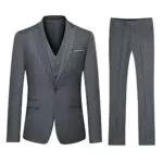 Herren Anzug Regular Fit - Business Anzüge 3-Teilig mit Anzugjacke und Anzughose