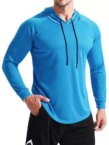Herren Workout Hoodie Langarm Sweatshirt für Sport und Fitness