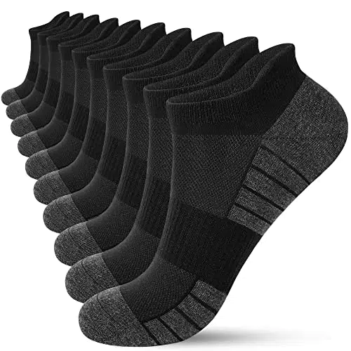 HIYATO 10 Paar Sneaker Socken Herren Damen, Atmungsaktive Sportsocken