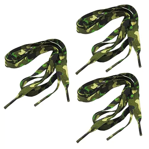 Holibanna Camouflage Schnürsenkel für Männer und Frauen – Schicke Muster aus Polyester