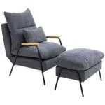 HOMCOM Relaxsessel mit Hocker und Liegefunktion für Wohnzimmer und Schlafzimmer