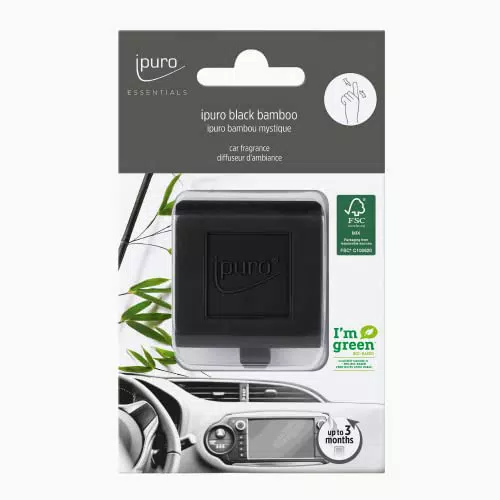 ipuro Black Bamboo Auto Duft - Dezenter Lufterfrischer für bis zu 3 Monate