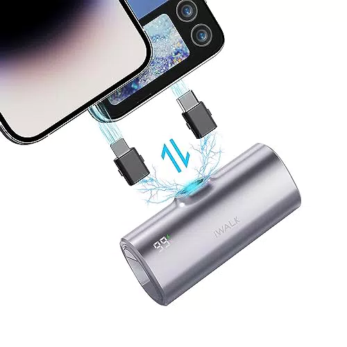 iWALK Powerbank 5000 mAh USB-C 20W Tragbares Ladegerät für iPhone und Samsung