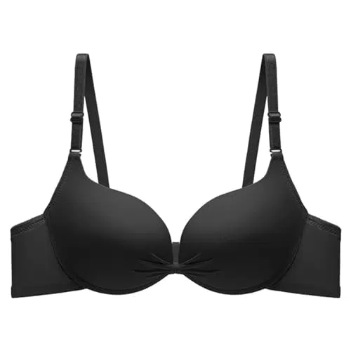 "Jamicy Damen BH ohne Bügel - Nahtloser Push-Up BH mit verstellbaren Trägern und gepolsterten Cups"
