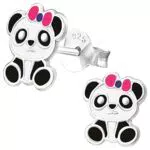 JAYARE Ohrringe Panda-Bär 925 Sterling Silber für Mädchen