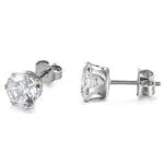 JewelryWe Edelstahl Ohrstecker mit Zirkonia für Herren und Damen