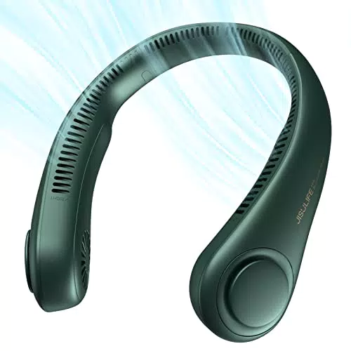 JISULIFE Tragbarer Halsventilator - Hands-Free, USB-betriebener Ventilator mit 3 Geschwindigkeiten