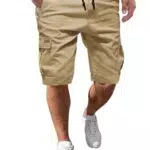 Kurze Herren Cargo Shorts aus Baumwolle für den Sommer - Grau