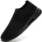 Sneakers Herren Slip-On Turnschuhe für Fitness und Freizeit - Schwarz