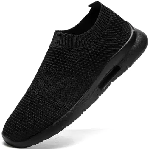 Sneakers Herren Slip-On Turnschuhe für Fitness und Freizeit - Schwarz