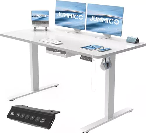 JUMMICO Höhenverstellbarer Elektrischer Schreibtisch Ergonomischer Stehpult