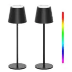 K-Bright LED Dimmbare Tischlampe Kabellose, Wiederaufladbar, IP54 Wasserdicht