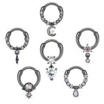Kakonia Dangle Septum Piercing Schmuck für Damen und Herren aus 316L Edelstahl
