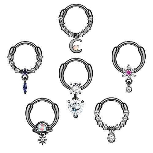 Kakonia Dangle Septum Piercing Schmuck für Damen und Herren aus 316L Edelstahl