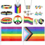 Kakonia Schmuck Set LGBTQ: Armbänder, Halsketten, Pins und Ohrringe