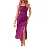Kate Kasin Wickelkleid Damen Sommer Elegant Maxikleid mit Spitzennaht