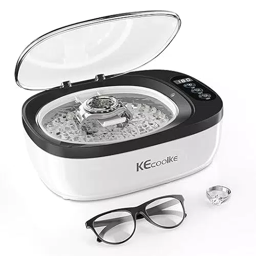 KECOOLKE Ultraschall-Schmuckreiniger mit digitalem Timer für Brillen und Ringe