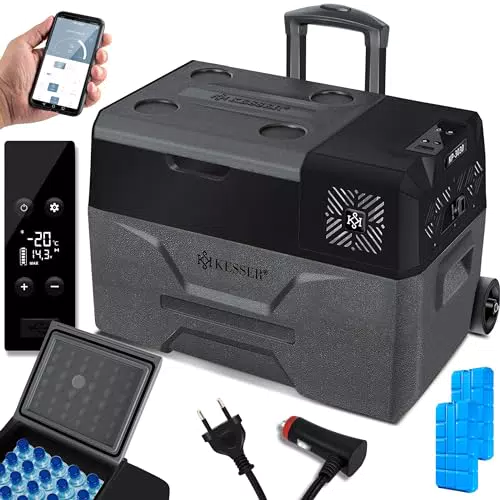 KESSER® Kompressor Kühlbox elektrisch mit APP-Steuerung und USB-Anschluss