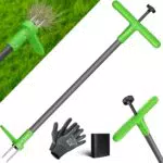 KESSER® Unkrautstecher mit T-Griff und Fußpedal – Effizientes Gartenwerkzeug