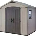 Keter Gerätehaus Factor 8x6 - Wetterfest, Wasserdicht, UV-beständig, Outdoor
