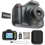 ClicKid CAM10 Kinderkamera mit 8X Zoom, Selfie-Objektiv und 32GB Micro SD-Karte