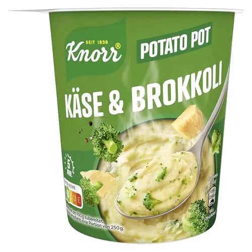 Knorr Kartoffelsnack mit Käse und Brokkoli, schnell zubereitet in 5 Minuten
