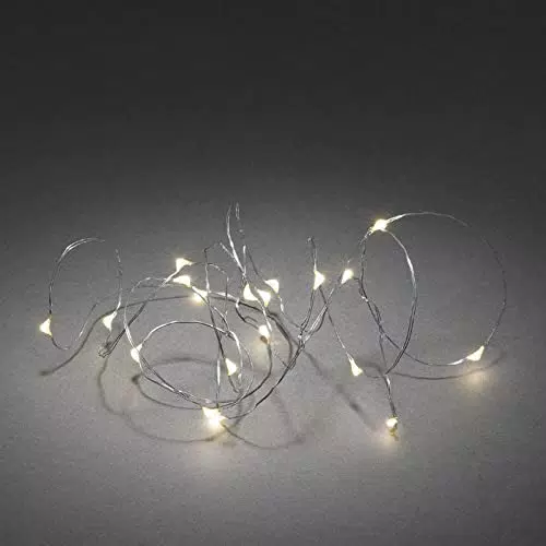Konstsmide 1461-190 Micro-Lichterkette Innen batteriebetrieben mit 40 LED