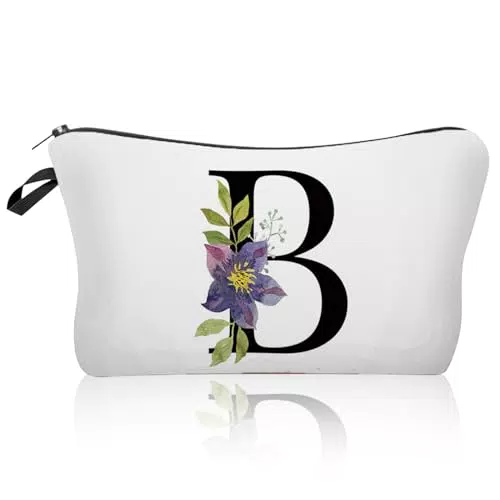 Kosmetiktasche für Reisen – Tragbare Make-up-Tasche mit Blumendruck