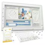 Lalfof® Baby Fußabdruck Set mit anpassbarem Rahmen und Handabdruck