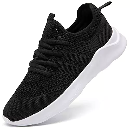 LANGFEUU Damen Turnschuhe Sneaker Schuhe Sportschuhe Laufschuhe Tennisschuhe Outdoor Running Walkingschuhe Straßenlaufschuhe rutschfest Atmungsaktiv Leichtgewichts Weiß 39