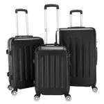 LEADZM Koffer Set mit 4 Rollen und Zahlenschloss, Handgepäck Organizer