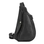 Leathario Herren Leder Sling Bag - Wasserdichte Brusttasche für Reisen und Freizeit