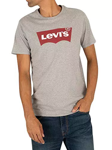 Levi's Herren Graphic Set-in Neck T-Shirt, Graphic H215 Midtone Htr Grey