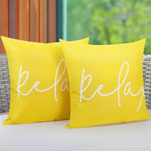 Lewondr Outdoor Kissenbezug mit PU-Beschichtung und UV-Schutz für Garten und Balkon