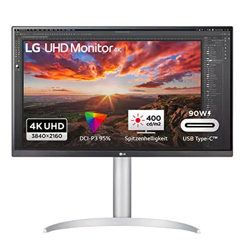 LG Electronics 27UP85NP-W 4K UHD Monitor, 3840 x 2160, 16:9, VESA DisplayHDR 400