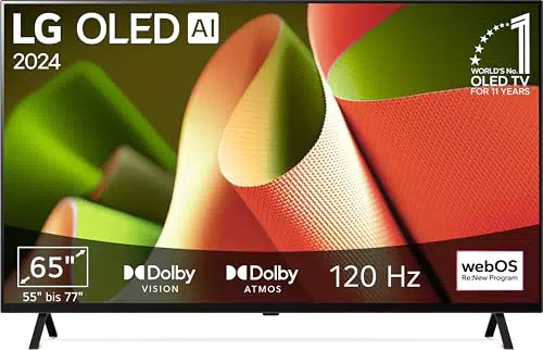 LG OLED65B49LA 65" OLED Fernseher mit α8 4K AI-Prozessor und Dolby Vision