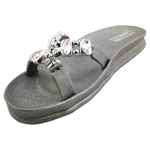 Pasas Damen Luxus Pantolette mit Fußbett für Badeschuhe