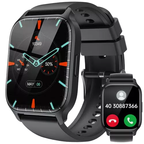 LLKBOHA Smartwatch für Herren und Damen – 1,85 Zoll Touchscreen, IP68 Fitnessuhr