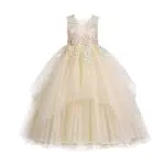 LOLANTA Prinzessin Kleid für Mädchen, festliches Blumensmädchenkleid aus Satin und Tüll