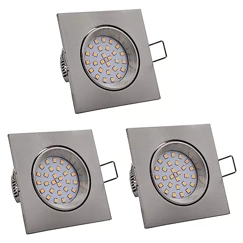 Lumare LED Einbaustrahler dimmbar 7W IP44 - Schwenkbare Deckenleuchte für Bad