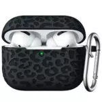 Maledan Leopard Gravierte Hülle für AirPods Pro 2 - Stoßfest mit Karabiner