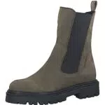 Marco Tozzi Damen Chelsea Boots aus Leder flach