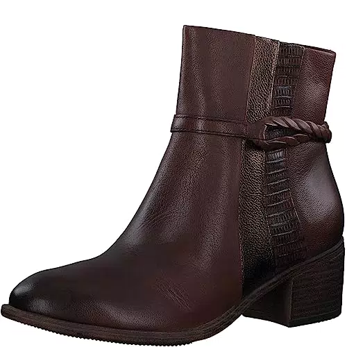 Marco Tozzi Damen Stiefeletten mit Blockabsatz aus Kunstleder