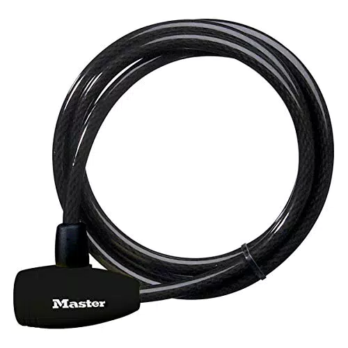 Master Lock 8154EURD Fahrradschloss mit Schlüsselschloss und 1,8 m Kabel