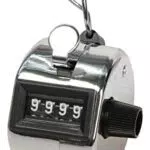 MC Power Mechanischer Handzähler mit Metallgehäuse und Fingerhalt-Ring