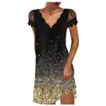 MICKURY Wickelkleid für mollige Frauen - Elegantes Abiball- und Hochzeitskleid