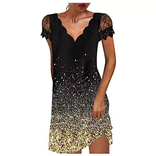 MICKURY Wickelkleid für mollige Frauen - Elegantes Abiball- und Hochzeitskleid