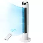 Midea Turmventilator mit Fernbedienung - Leise und mobil - Timer und 3 Geschwindigkeiten - Schwarz